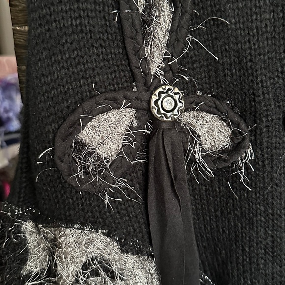 Sioni Black and Silver Women's Sweater - Picture 3 of 4